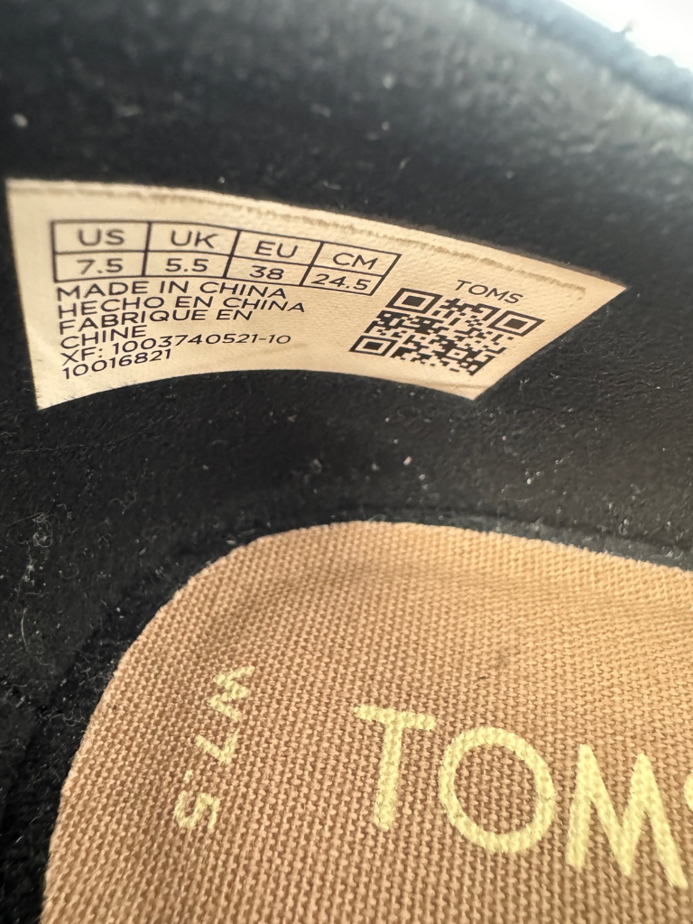 TOMS Women's Jutti d'Orsay Flats Black Size 7.5 - Picture 15 of 15